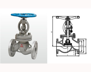 埃美柯鑄鋼法蘭截止閥結構圖 埃美柯鑄鋼法蘭截止閥結構圖
