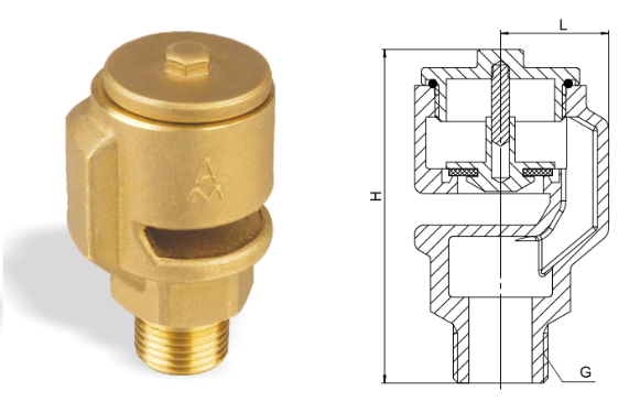 埃美柯黃銅吸氣閥756結構圖
